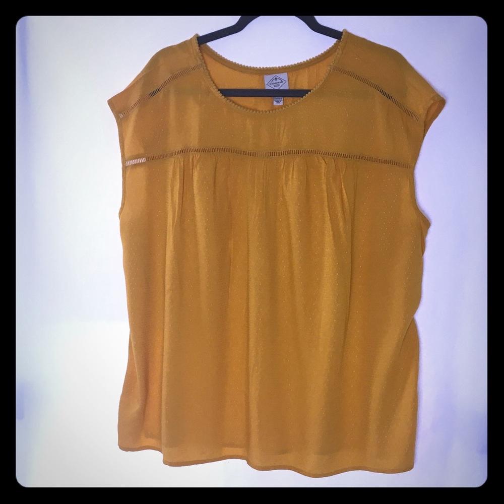 St. John's Bay Mustard Yellow Women's Top
